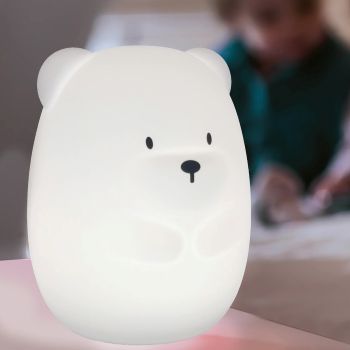 Nattou Silikon-Nachtlicht Bär mit 7 Lichtfarben und USB-Ladung im Babyladen Erlangen